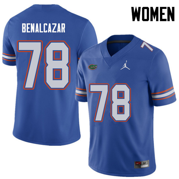 Jordan Brand Women #78 Ricardo Benalcazar Florida Gators College Football Jerseys Sale-Royal